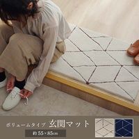 イケヒコ グラース 玄関マット 550×850mm ネイビー 1310970195001 1枚（直送品）