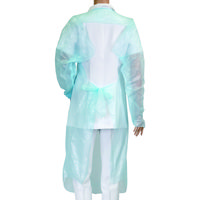 オオサキメディカル クリーンエプロン 袖付 長袖 フィンガーフック ふつう ブルー 10枚入 73739 1箱(10枚入)