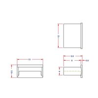 テクノベインズ コネクター保護キャップUSBーAタイプ用(つまみなし)黒 USBCAPK-B0-6 1セット(4袋) 63-3044-97（直送品）