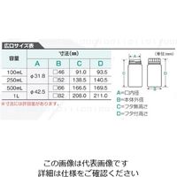 ニッコー・ハンセン Jボトル角型 広口 遮光 100mL 1本 1570ー01 15-7001-55 1セット(40個:1個×40本)（直送品）