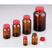 上園容器 規格瓶(広口) 茶褐色 50mL 2-4999-04 1セット(35本)（直送品）