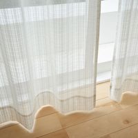 スミノエ コルネ セミオーダー レースカーテン ランネル 1000×2140mm ライトベージュ １セット(2枚入)（直送品）