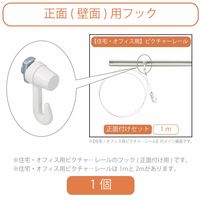 【住宅・オフィス用】 TOSO L-1_15B ピクチャ―レール追加フック_正面付け <ホワイト> 1個（直送品）