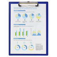リヒトラブ 軽量クリップボード＜抗菌＞ ネイビー A2990-11 10枚