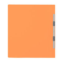 プラス　フラットファイル樹脂製とじ具　A4タテ　オレンジ　No.021N　10冊（わけあり品）