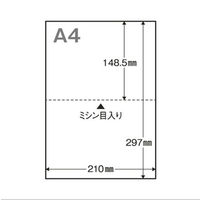 アスクル領収証用紙 A4ミシン目入 白色 無地 1箱（500枚入）  オリジナル（わけあり品）