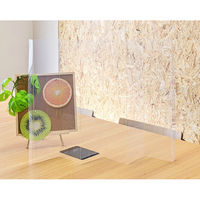 プラス 飛沫防止 屏風型パーテーション 幅600×奥行90×高さ550mm 透明 BDTP-55R-CL 1個（取寄品）