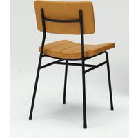 【軒先渡し】オリバー スチールチェア アンティーク調ビニールレザー レトロ モスグリーン 1脚（直送品）