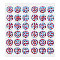 オキナ パリオシール ホログラム はなまる 直径17mm PS757 1袋（72片）