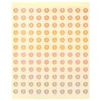 オキナ パリオシール はなまるミニ ごきげん 直径9mm PS1196 1袋（600片）