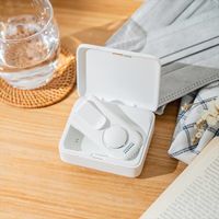 携帯扇風機 充電ケース付 マスキュレーター USB充電式/クリップ式/風量2段階/SIAA PR-F075 ライフオンプロダクツ