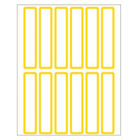 オキナ パリオシール 名札シール 59×13mm 黄 PS603 1袋（168片）