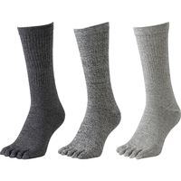 おたふく手袋 S-833 銀イオン 5本指靴下 3P アソート杢 S-833-2115412 1組