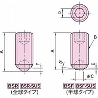 イマオコーポレーション クランピングスクリュー ボールスクリュー(エンプラ半球タイプ) BSFJ BSFJ6ー25 1個（直送品）