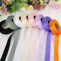 YONEOKA RIBBON サテンリボン(片面) 24mm幅×30m巻 ブラック color-ribbon-s2430-blk 1個（直送品）