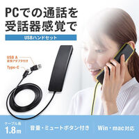 サンワサプライ  USBハンドセット MM-HSTC08BK（直送品）