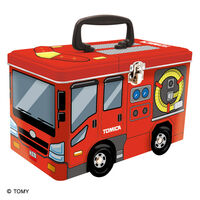 トミカトランク缶／消防車 1セット（1個×3） お菓子 クリスマス 個包装 プチギフト
