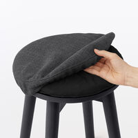 無印良品 木製スツール用クッション　チャコール ポリエステル  良品計画