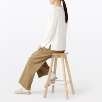 無印良品 木製ハイスツール　アッシュ材突板　ナチュラル 幅４０×奥行３５×高さ６０ｃｍ  良品計画
