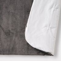 無印良品 あたたかファイバーふんわりキルティングラグ １４０×１９５ｃｍ チャコールグレー  良品計画