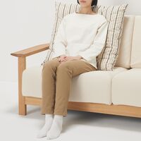 無印良品 綿洗いざらし大判クッション ７５×７５ｃｍ 生成ストライプ  良品計画