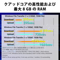 QNAP NAS ネットワークHDD 8TB(4TB×2) イミュータブルスナップショット T264M402A 1個