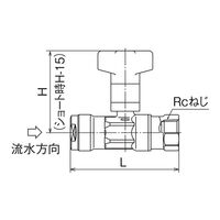 オンダ製作所 CBW3型 逆止弁付ボールバルブ CBW3A-2020M-S 1個（直送品）