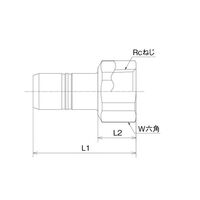 オンダ製作所 HJ2型 テーパめねじ 青銅 HJ2-1320C-S 1個（直送品）