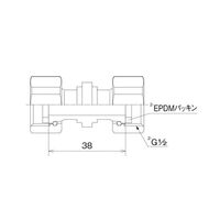 オンダ製作所 両ナット付アダプター OS-524M 1個（直送品）
