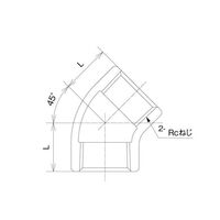 オンダ製作所 砲金45°エルボ OT-163 1個（直送品）