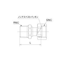 オンダ製作所 ナット付アダプター OS-099M-S 1個（直送品）