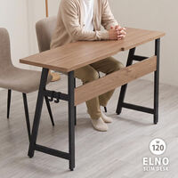 【軒先渡し】B.Bファニシング ELNO スリムデスク 幅1200×奥行400×高さ720mm ライトブラウン 1台（直送品）