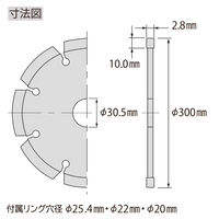 ロブテックス ダイヤモンドホイール 鋳鉄管・コンクリ SLHT305 1枚（直送品）