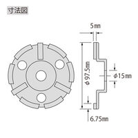 ロブテックス ダイヤモンドカップホイール CSD4 1枚（直送品）