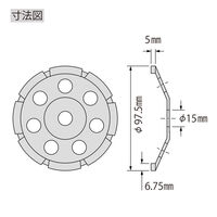 ロブテックス ダイヤモンドカップホイール CSS4 1枚（直送品）