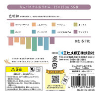 エヒメ紙工 大人パステルおりがみ APA-2215 1セット(1冊×10)（直送品）