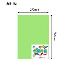 エヒメ紙工 色画用紙 八切わかくさ YIG8-LG 1セット(1冊×10)（直送品）