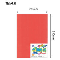 エヒメ紙工 色画用紙 八切だいだい YIG8-O 1セット(1冊×10)（直送品）