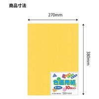 エヒメ紙工 色画用紙 八切きいろ YIG8-Y 1セット(1冊×10)（直送品）