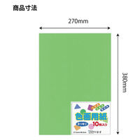 エヒメ紙工 色画用紙 八切きみどり YIG8-YG 1セット(1冊×10)（直送品）