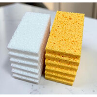 日本インソール工業 セルロース台所スポンジ12個組 ホワイト&ベージュ キッチン 食器洗い 84274 1セット(12個組)（直送品）