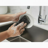 日本インソール工業 セルロース台所スポンジ6個組 ホワイト&ブラック キッチン 食器洗い 84271 1セット(6個組)（直送品）
