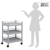 アズワン モバイルストレージカート(ガード枠付) 3段 645×444×855 3-6496-02-86 1個（直送品）