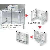 アズワン 折りたたみ簡易クリーンブース(前面パネル板)ファンユニット2台 3-6788-04 1個（直送品）