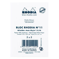 RHODIA ロディア メモ帳 Kissho Monyo No.11 (A7) 80枚 5mm方眼罫 撥水カバー ミシン目入 青海波 1冊（直送品）
