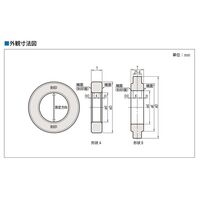 ミツトヨ セットリング 177-146-42/タイケイズツキセットリング50 1PC（直送品）