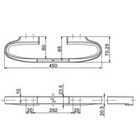 リラインス タオル掛 クロムメッキ 研磨 R2303-450 1本 65-1671-90（直送品）