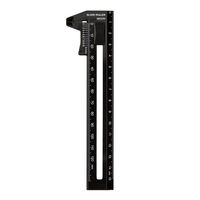 デザインフィル 厚みを測れる定規 黒 42259006 1セット(1個×2)（直送品）
