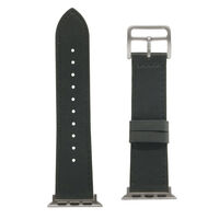 トリニティ Apple Watch 38-42mm シリコンレザーバンド ブラック TR-AW26S-ABL-SIBK 1個（直送品）