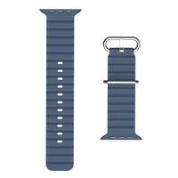 トリニティ Apple Watch 42/41/40/38mm ウェーブバンド ネイビー TR-AW26S-ABEW-NV 1個（直送品）